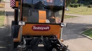 Работа подметально-уборочной машины SWEEPER MMK-1000/