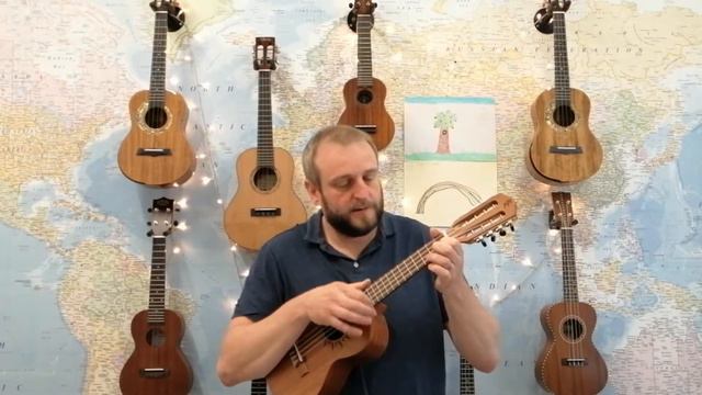 Using a Baton Rouge V2-T8E Electro 8 String Ukulele with LOTS of effects смотреть онлайн