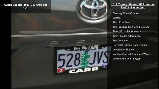 2017 Toyota Sienna SE Premium FWD 8-Passenger смотреть онлайн