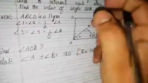 parallelogram ABCD bisectors of angle A and B intersect each other at O find the value of angle AOB