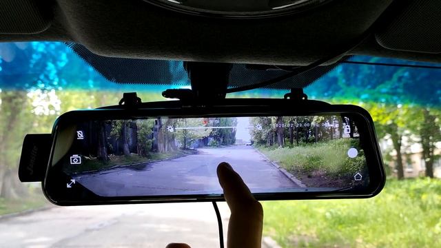 Jansite 10 зеркальный автомобильный видеорегистратор с ГОЛОСОВЫМ управлением (FullHD с 2 камерами) смотреть онлайн