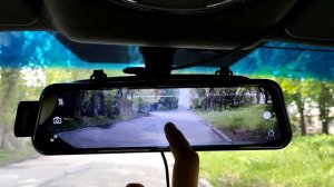 Jansite 10 зеркальный автомобильный видеорегистратор с ГОЛОСОВЫМ управлением (FullHD с 2 камерами)