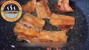 Рецепт жареного мяса с прослойками сала приготовленное по-китайски