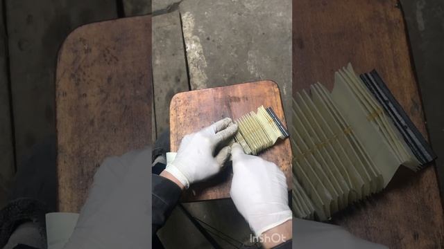 Сколько бумаги в фильтре автомобиля. How much paper is in the car filter.