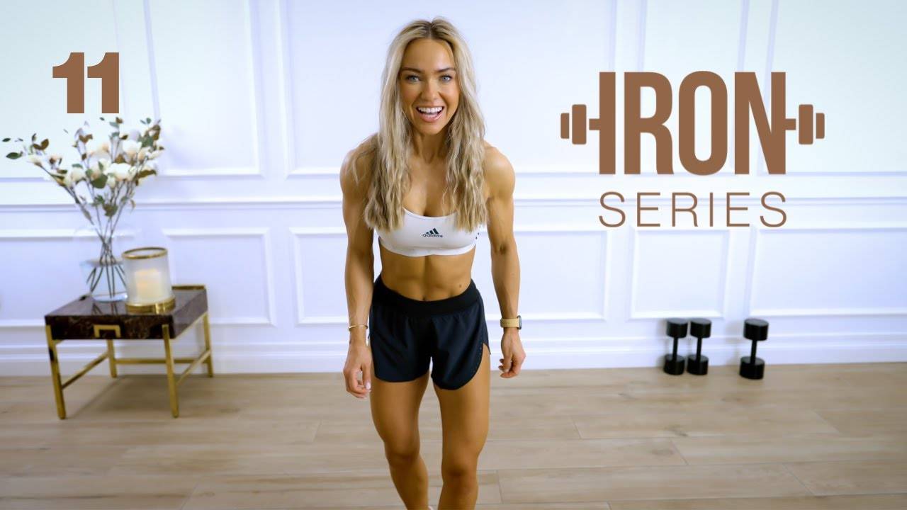 Caroline Girvan - IRON Series 30 Min Dumbbell Leg Workout - Calves Included _ 11