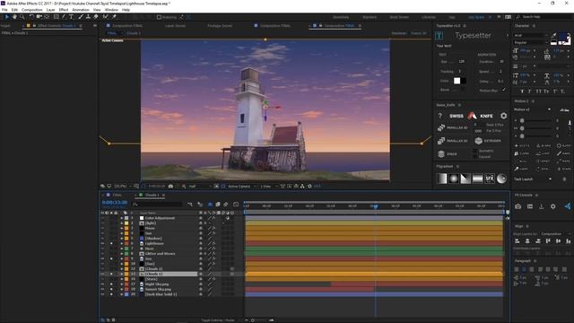Sunset to Night Animation Timelapse | Anime Tutorial in After Effects смотреть онлайн