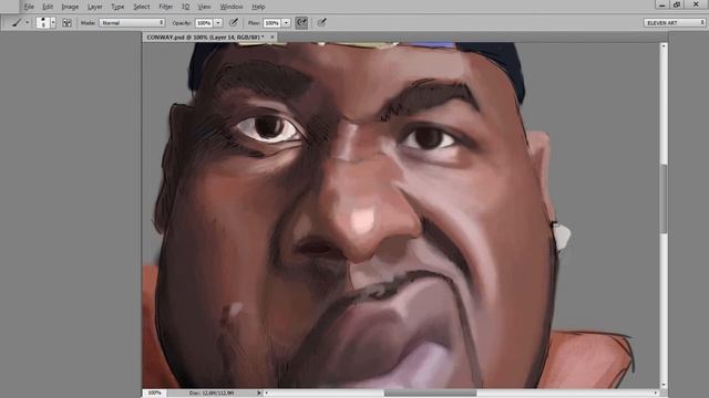 CARICATURE PAINTING in Photoshop (Demo)| CONWAY | Карикатура в Фотошопе смотреть онлайн