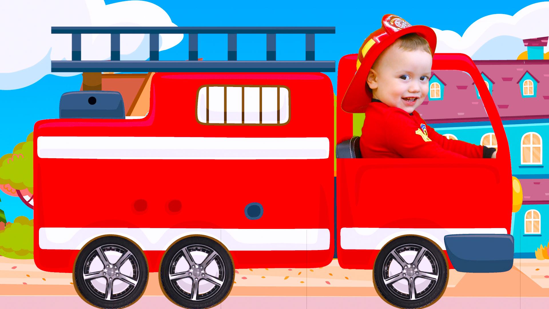 Детские песенки Машинки Пожарная машинка Полицейская машинка Скорая помощь и Мусоровоз для детей
