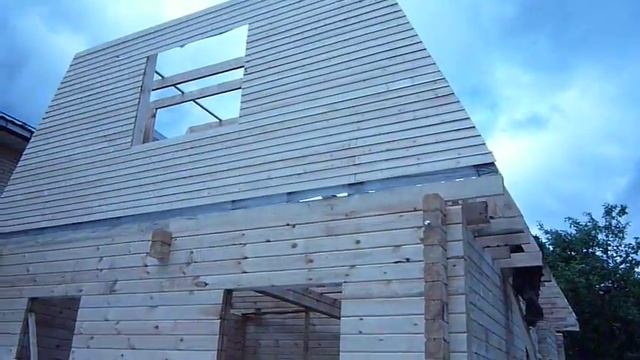 Дом из бруса с каркасной мансардой смотреть онлайн