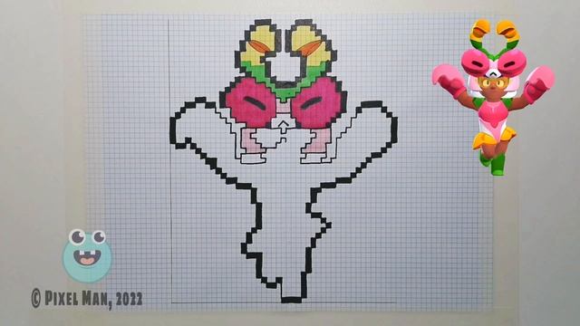 Как нарисовать БОГОМОЛ РОЗА по клеточкам || Бравл Старс | Brawl Stars смотреть онлайн