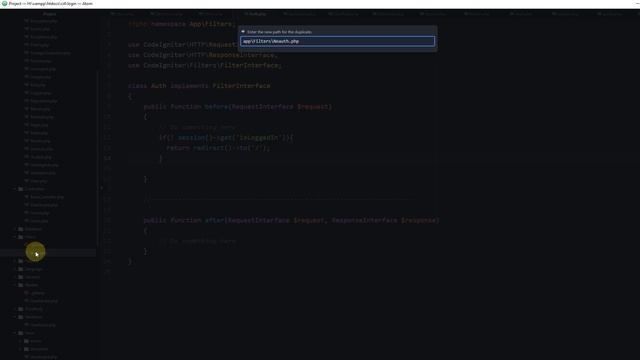CodeIgniter 4 User Login Tutorial - Part 5 - Filters. Protecting Routes