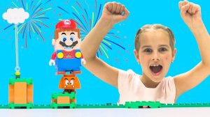 Выполни задания и получи наборы LEGO  Super Mario.  Алина или мама - кто выиграет