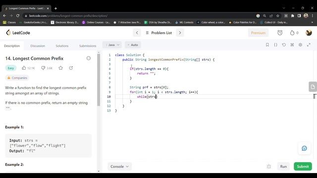 14. Longest Common Prefix - LeetCode - Java смотреть онлайн