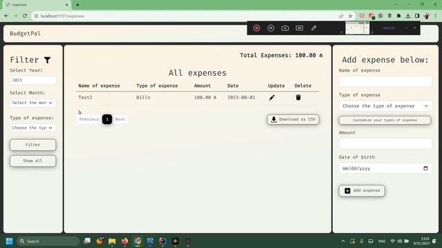 Expense Tracker Application - Java, Spring Boot, MySQL, Thymeleaf смотреть онлайн
