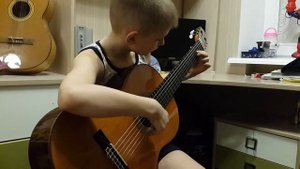 Этюд 6. Игра на гитаре.