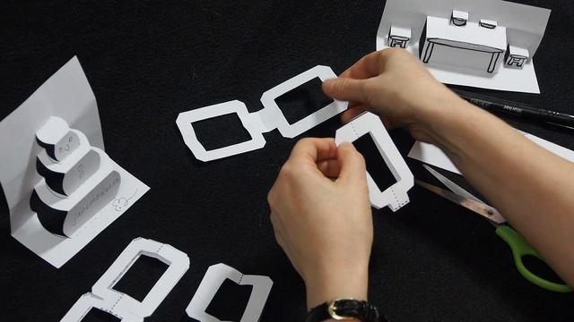 Делаем бумажную цепочку без клея | Поделки из бумаги для детей. Новый год
