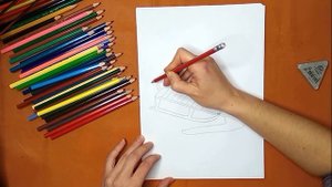 Как нарисовать санки. Онлайн-школа рисования "Малевашки"