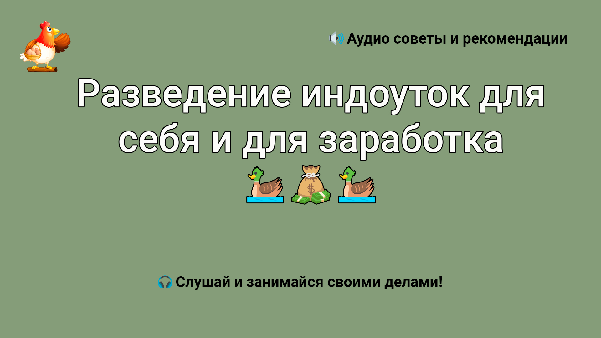 Разведение индоуток для себя и для заработка