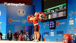 Boyanka Kostova (58kg, Azerbaijan) 132kg Clean & Jerk 2015 European Weightlifting Championships