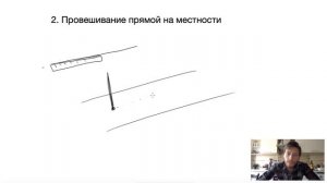 2. Провешивание прямой на местности