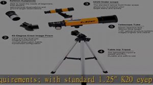 SVBONY SV502 Telescope for Kids, 50mm Kid Telescope, and 5X20 Finder Scope, Gift for Exploring Moon