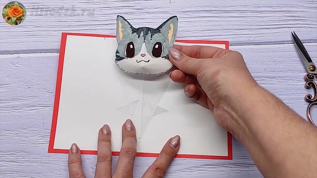 Как сделать открытку на 14 февраля или День рождения своими руками | Valentine's Day card DIY