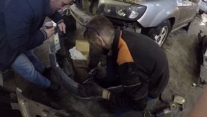 установка бампера forester sg