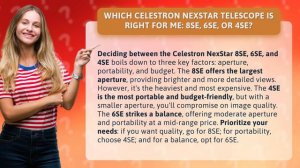 Which Celestron NexStar Telescope is Right for Me: 8SE, 6SE, or 4SE?