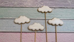 Пряничные топперы. Топпер-облачко.