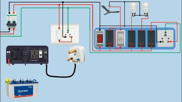 Inverter Wiring in Board / inverter wiring connection in switch Board / Electrical Technician