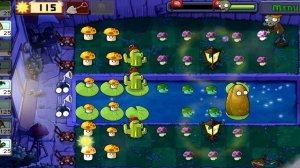 Plants vs zombies - Fog Level 4, прохождение