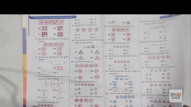 Reasoning Questions for Olympiad Class 1 - PATTERNS || Pattern Puzzle Solving
