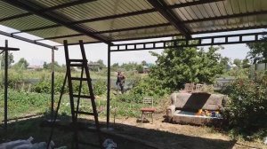 Простой навес 6×7.Своими руками сможет каждый.