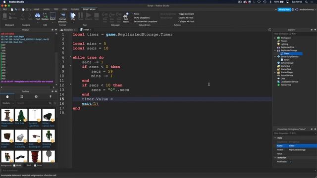 How to Make a Server-Sided Timer in Roblox! смотреть онлайн