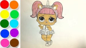 Как раскрасить куклу ЛОЛ / Раскраски для детей/ Раскраска девочкам / Детская Комната РАСКРАСКИ