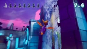 Metro Speedway 100% walkthrough - Spyro 2: Ripto's Rage (sub 1:10)