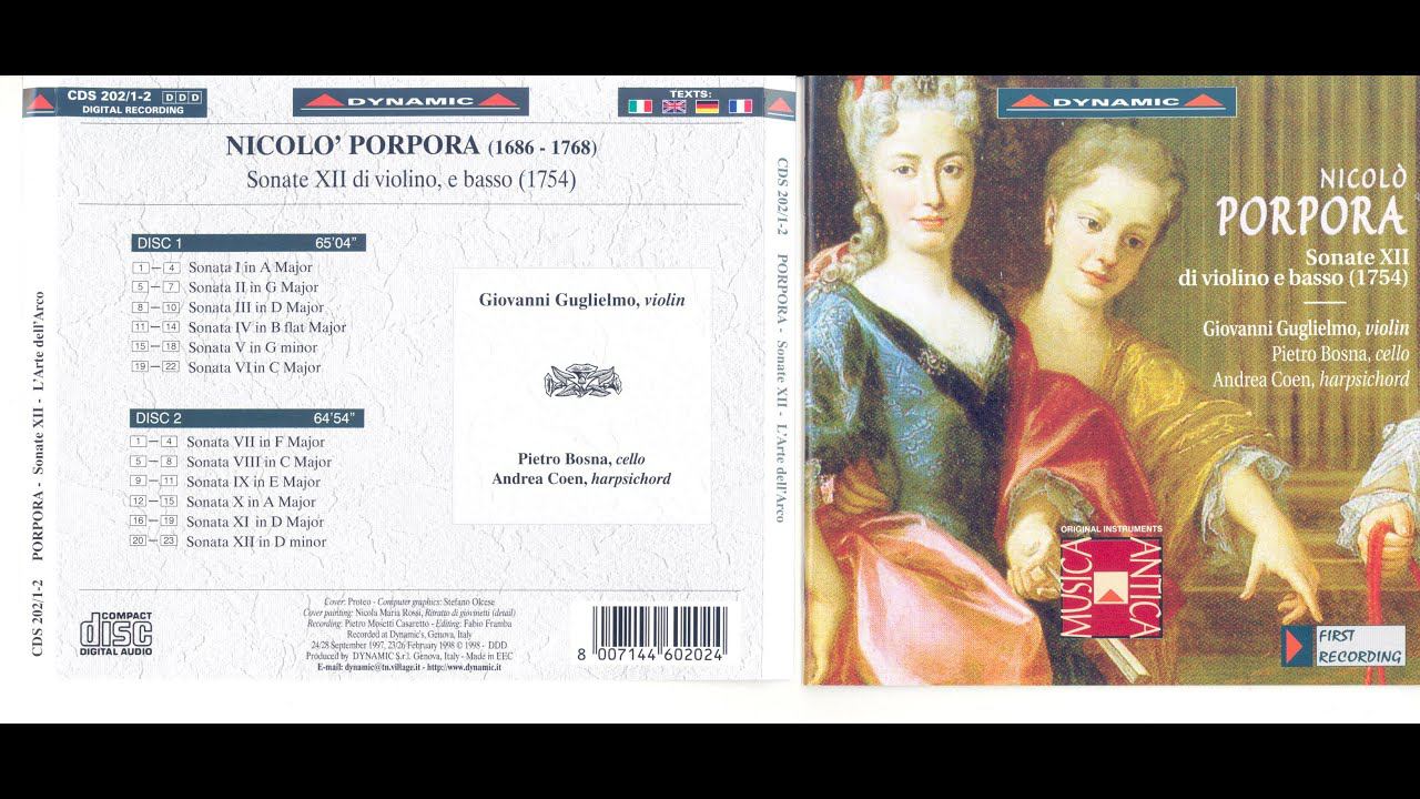 Nicola Porpora - Sonate XII Di Violino, E Basso CD1-CD2
