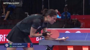 Manika Batra vs Bruna Takahashi | 2021 World Table Tennis Championships Finals | WS | R128