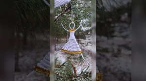 новогодние игрушки из бумажной лозы