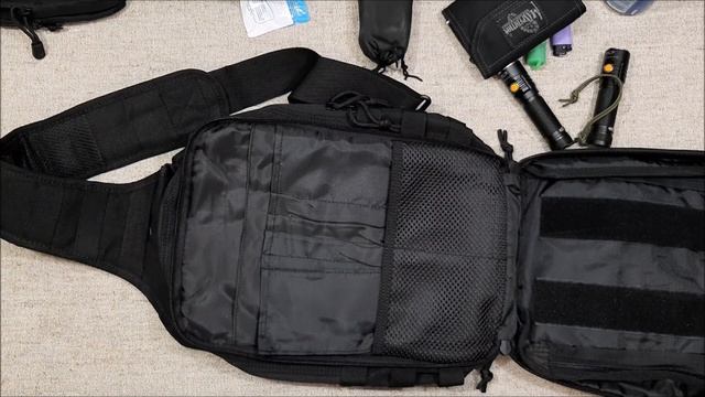 EDC рюкзак. Однолямочный рюкзак - сумка - Yakeda 1000D PU KF088. Отзыв / мнение. смотреть онлайн