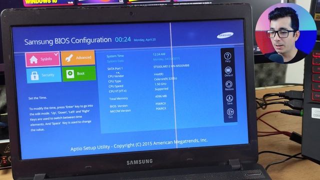 COMO DAR BOOT COM PENDRIVE NO NOTEBOOK SAMSUNG (Samsung BIOS Configuration) смотреть онлайн