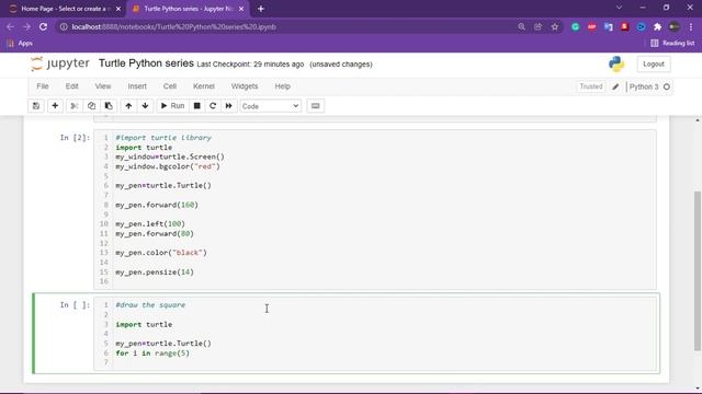 Python Turtle Tutorial|Python turtle graphics-Turtle programming in Python with examples