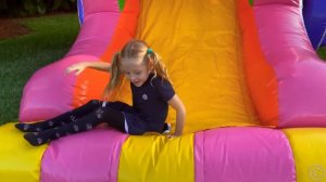 Nastya thinks that she is a cat