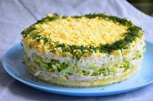 Салат на Новый год. Красивый и очень вкусный!