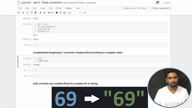 Type conversions in python| type casting in python |int(),float(),str(),chr(),ord()|#part2.3