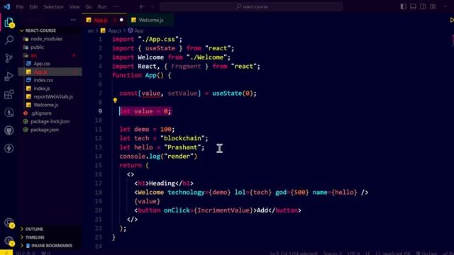 React Hooks | UseState | Part - 9 | React JS Full Course | Hindi