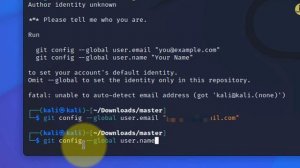 Author Identity Unknown Please Tell me Who You Are Git | Error While Commit On Git Hub