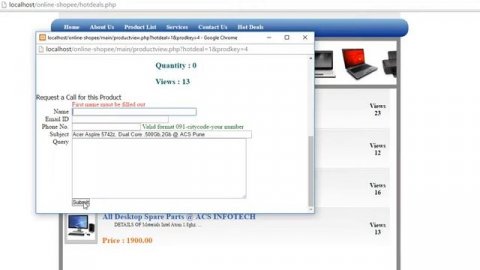 online shopee demo php mysql jquery ajax