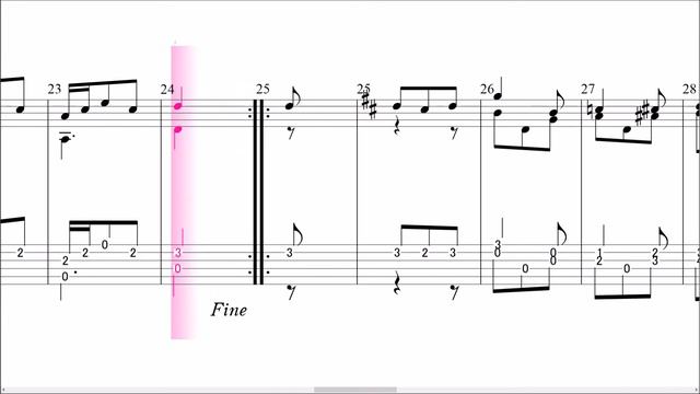 初級09 ニ長調の練習曲1 Matteo Carcassi (Musical score & Tablature) смотреть онлайн