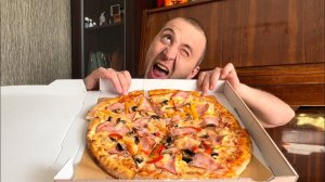 ЕЛИ СЬЕЛ БОЛЬШУЮ ПИЦЦУ, ПОЛНЫЙ ЖИВОТ, ОБЬЕЛСЯ ВКУСНОЙ ПИЦЦОЙ